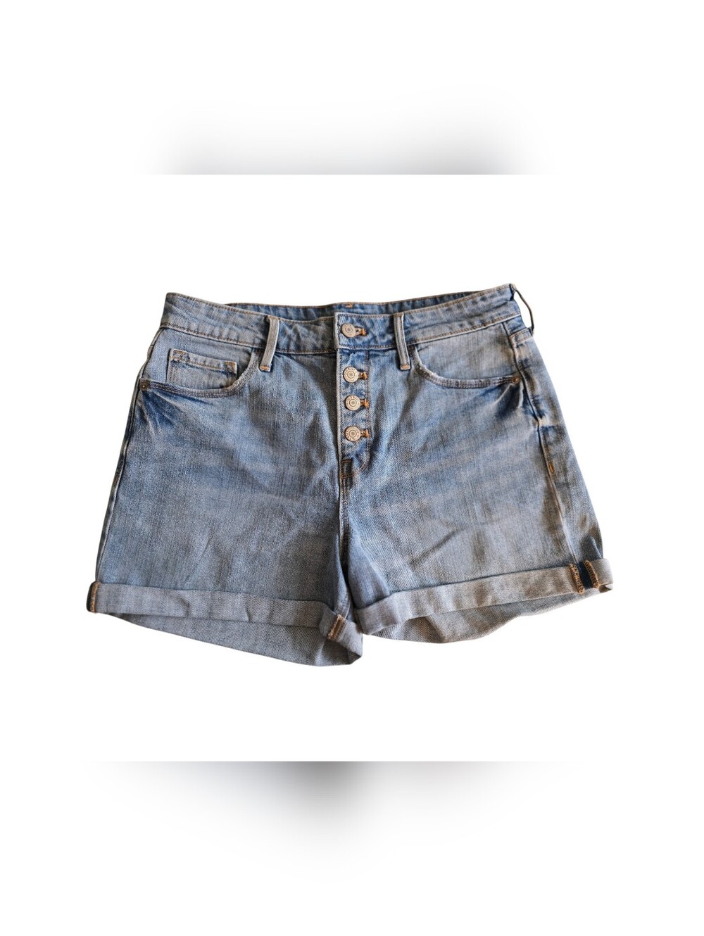 Old Navy High Rise Light Blue Denim Button-Front Women’s Shorts